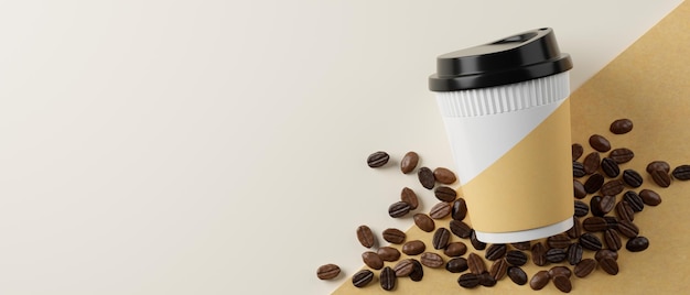 High angle view of coffee cup on table