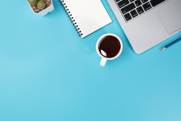 High angle view of coffee cup on table