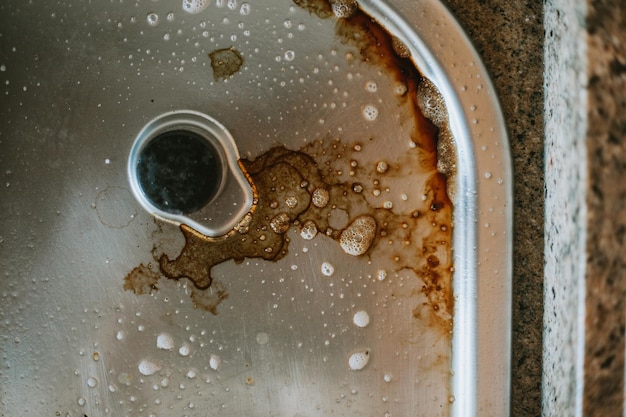 Foto vista ad alto angolo della tazza di caffè