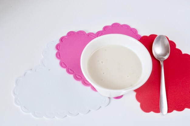 Photo high angle view of coffee on table against white background