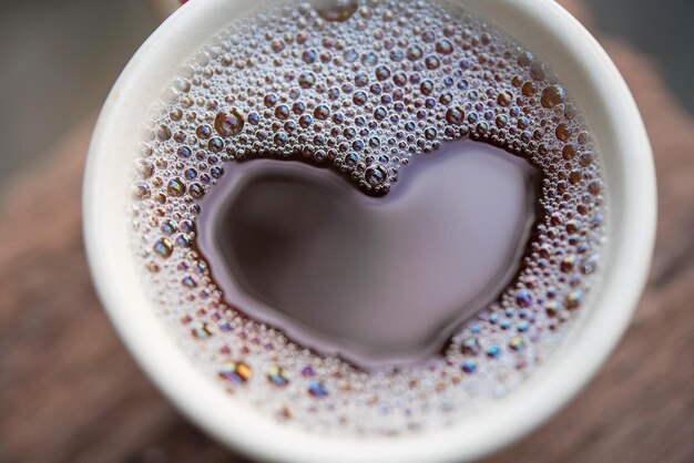 High angle view of coffee on table