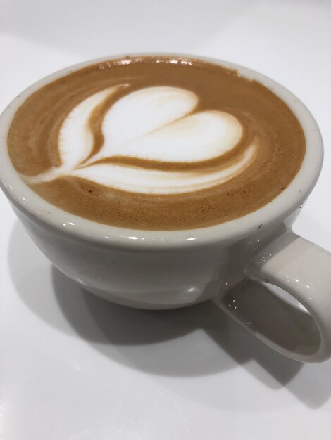 High angle view of coffee on table