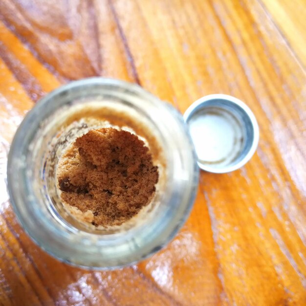 Photo high angle view of coffee on table