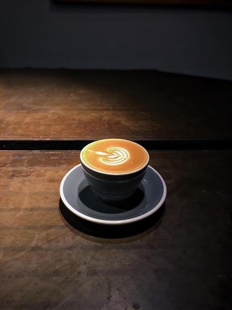 High angle view of coffee on table