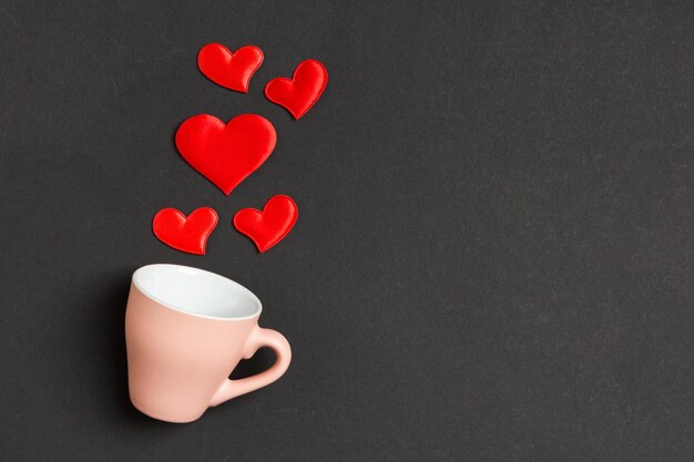 Photo high angle view of coffee on table