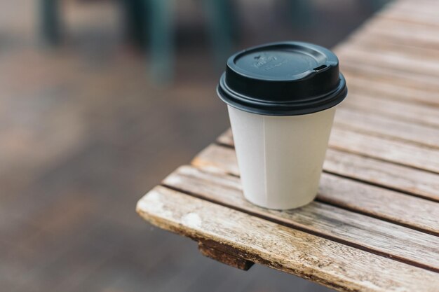 Photo high angle view of coffee on table