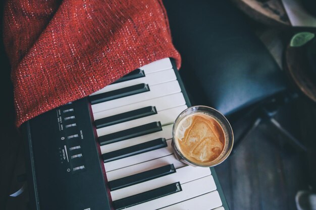 Foto vista ad alta angolazione del caffè