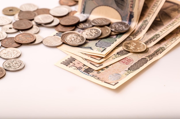 High angle view of coins on table