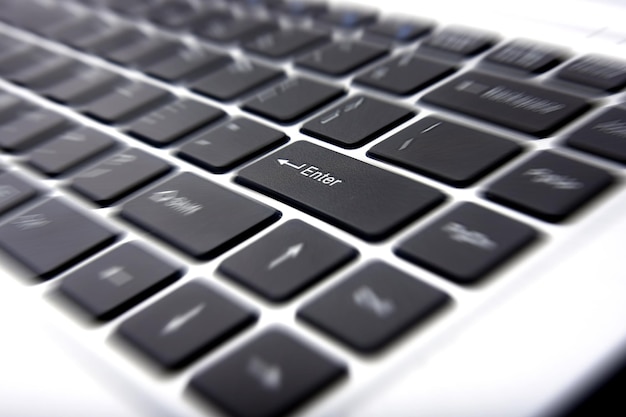 High angle view of computer keyboard