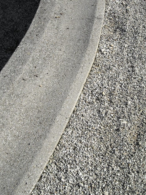 Photo high angle view of concrete footpath