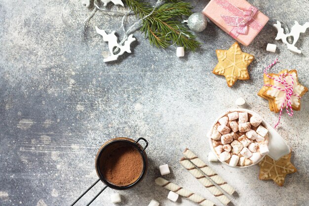 Photo high angle view of cookies on table