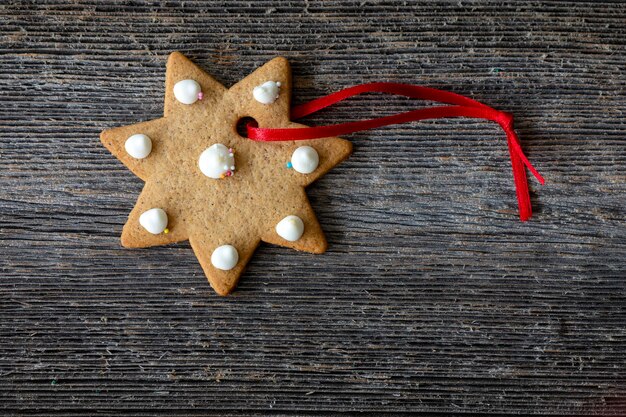 High angle view of cookies on table