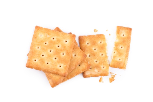 Photo high angle view of cookies on white background