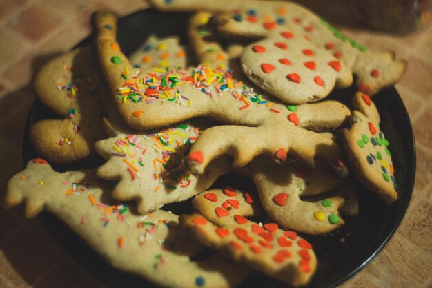 Foto vista ad alto angolo dei cookie