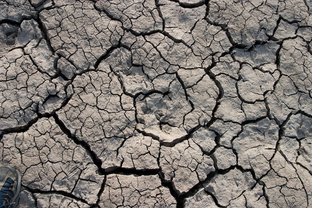 Photo high angle view of cracked field