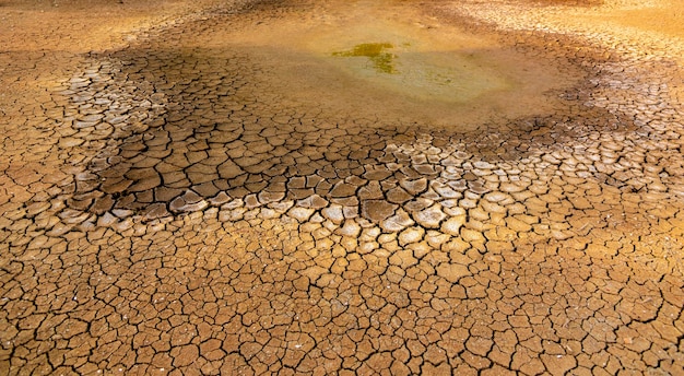 Photo high angle view of cracked land