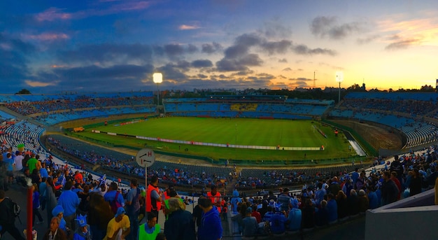 Photo high angle view of crowd at estadio centenario stadium