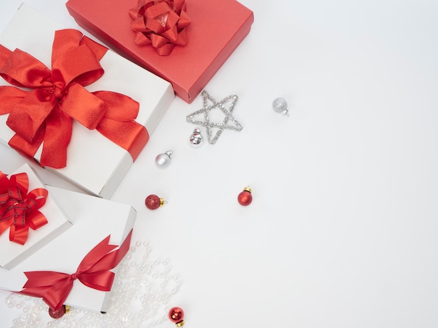 High angle view of decoration on table against white background