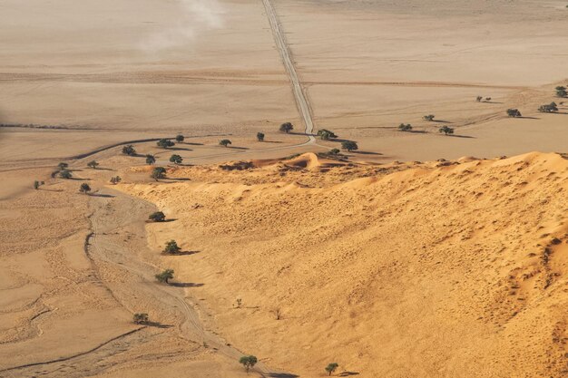 Photo high angle view of desert land