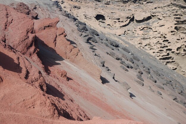 High angle view of desert land