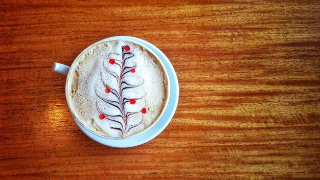 High angle view of dessert in plate on table