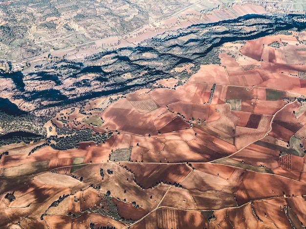 Foto vista ad alto angolo di un paesaggio drammatico