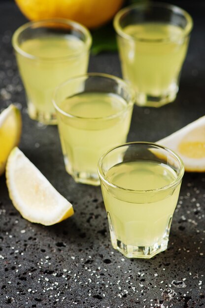 High angle view of drink on table