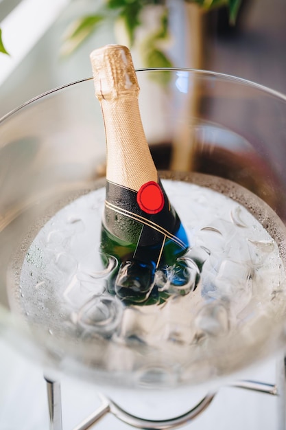 High angle view of drinking glass on table