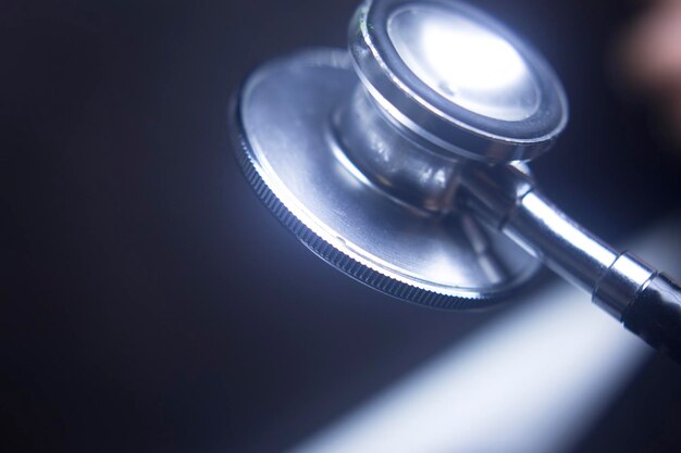 High angle view of electric lamp against black background