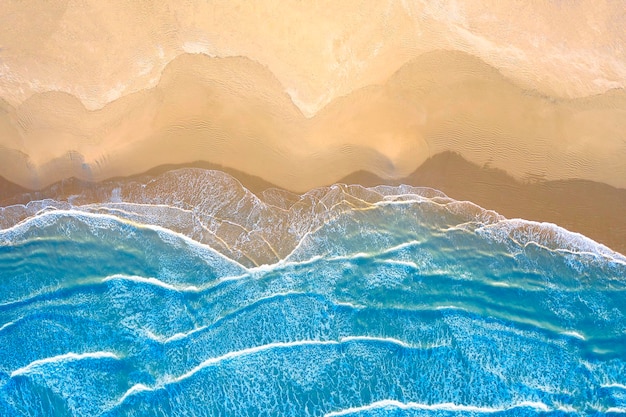 High angle view of empty beach