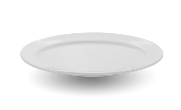 high angle view of empty bowl over white background