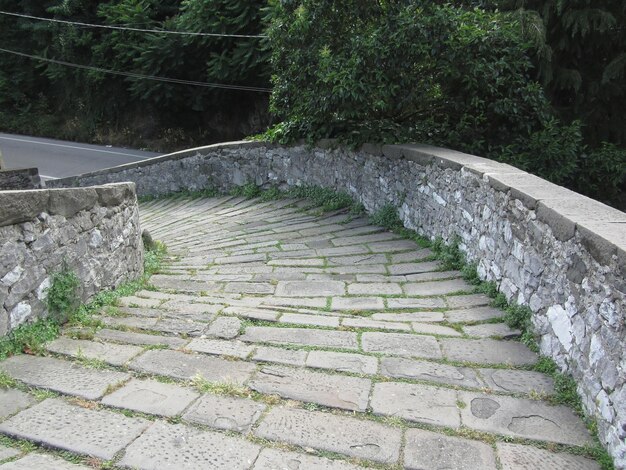 空の歩道の高角度のビュー