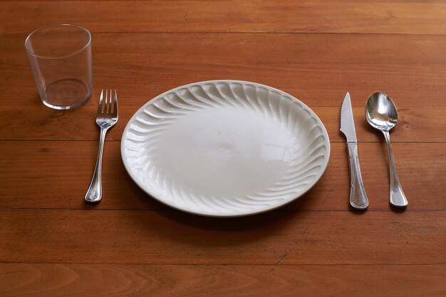 High angle view of empty glasses on table