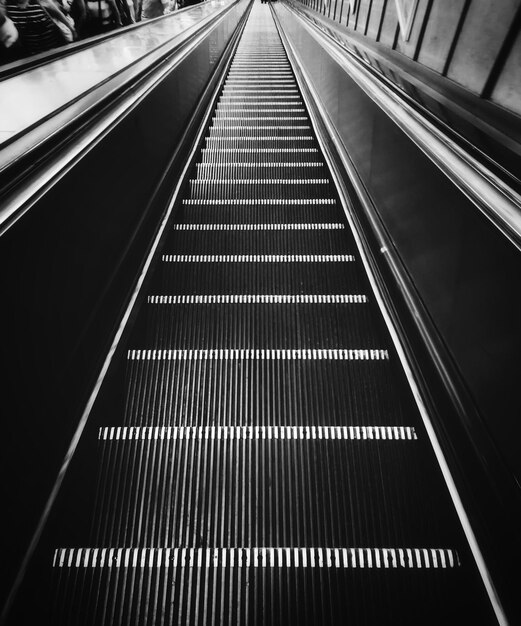 Photo high angle view of escalator