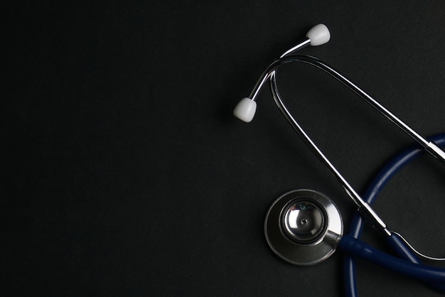 High angle view of eyeglasses on table against black background