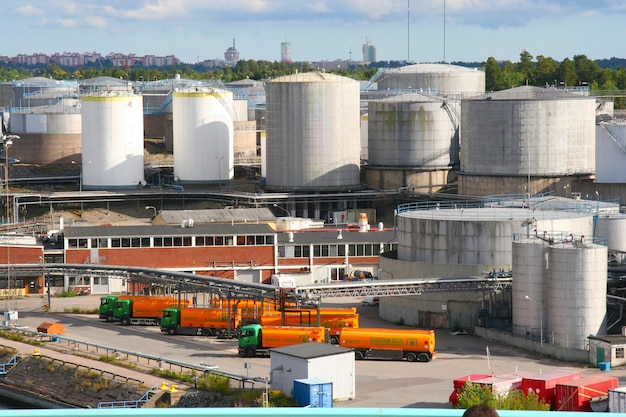 High angle view of factory