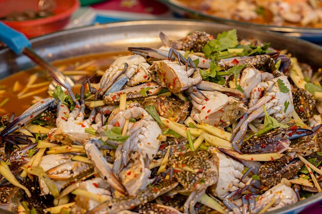 High angle view of fish in market