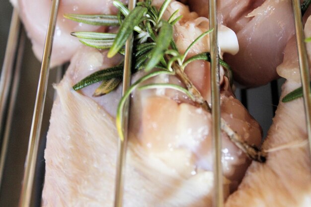 Photo high angle view of fish on table