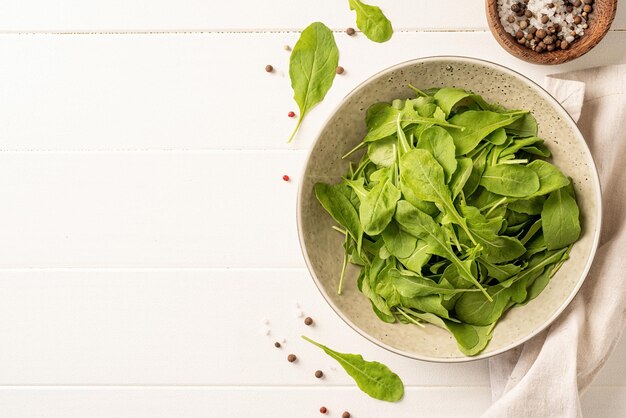 High angle view of food in bowl on table
