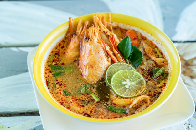 high angle view of food in bowl on table