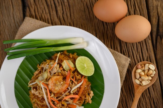 High angle view of food in plate on table