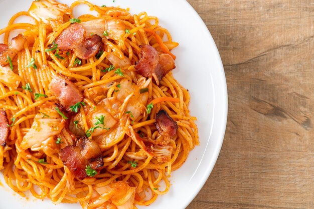 High angle view of food in plate on table