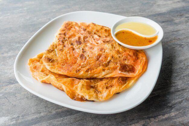 High angle view of food in plate on table