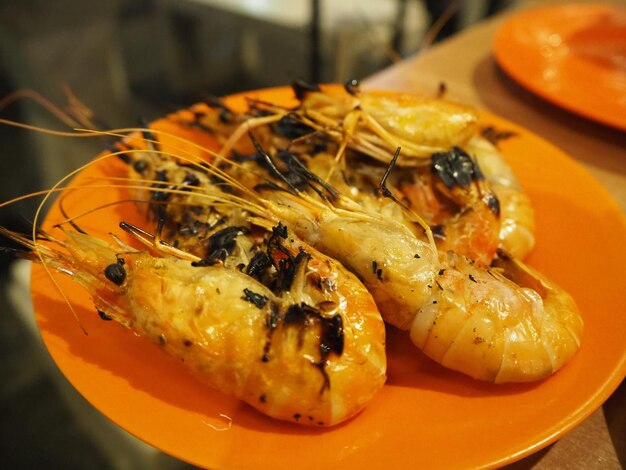 High angle view of food in plate