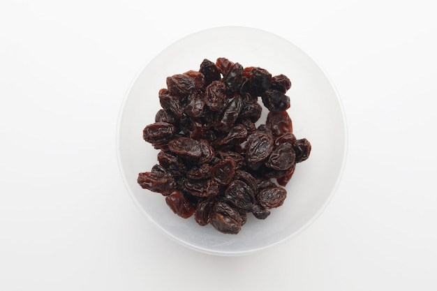 皿の中の食料の高角度の視点