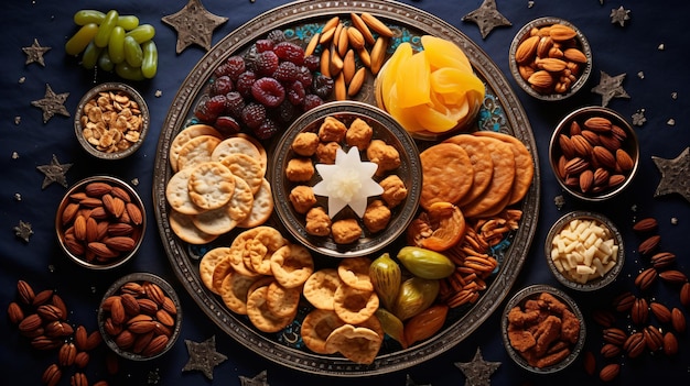 High Angle View of Food on Table Against Background