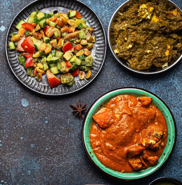 High angle view of food on table