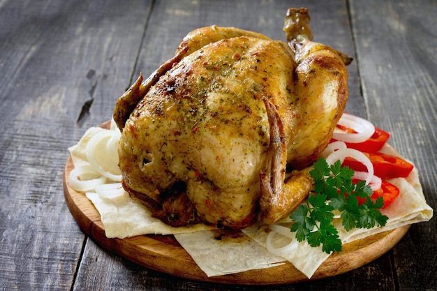 High angle view of food on table