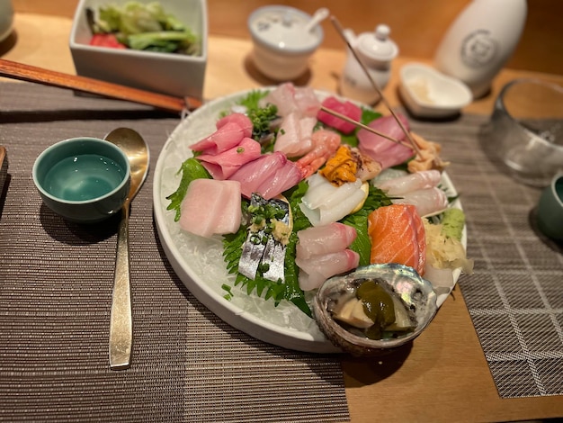 high angle view of food on table