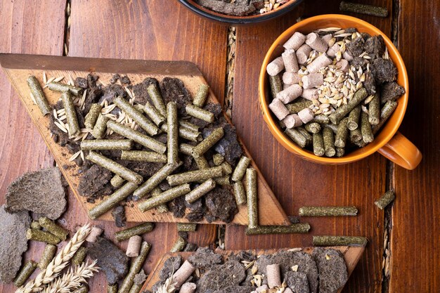 High angle view of food on table